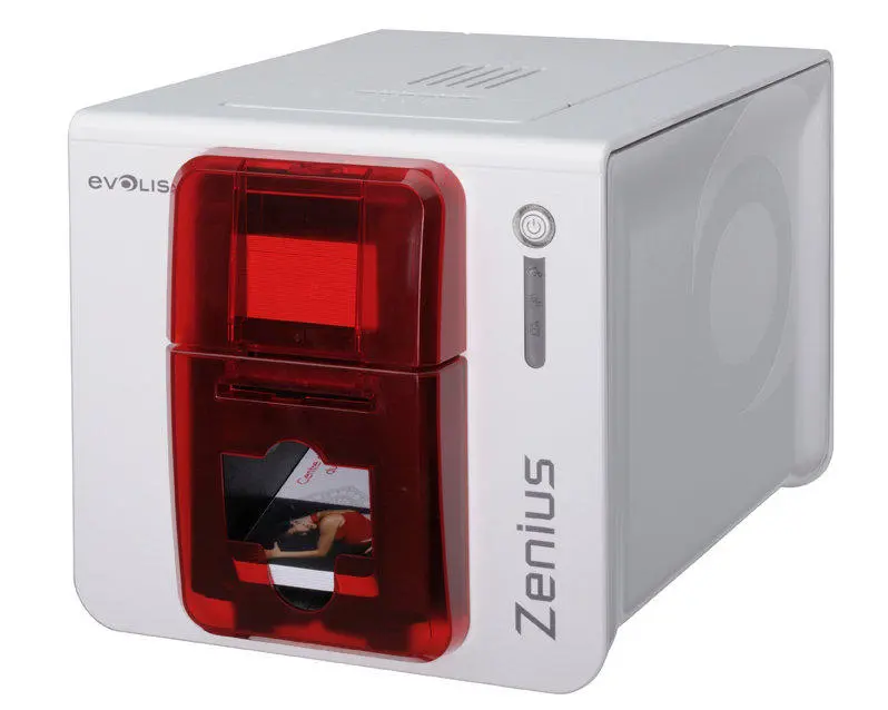 Evolis Zenius classic fire red ID Card printer (Single-sided)