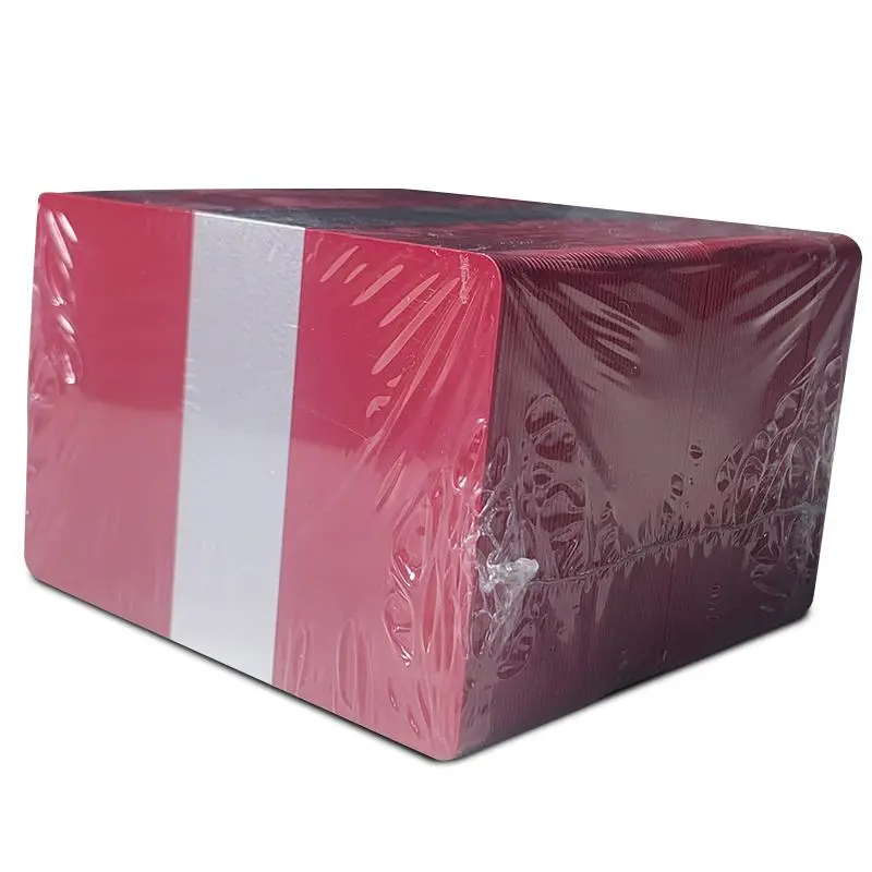 Burgundy coloured cards with solid core coloured edges (x100)