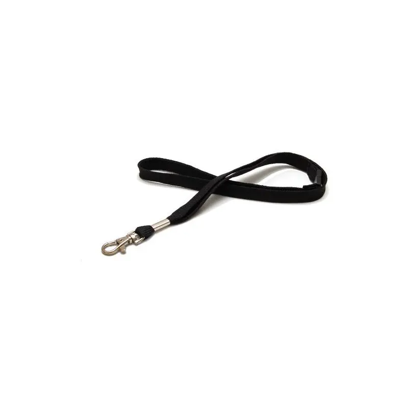 12 mm tube polyester lanyard w/ metal dog hook & breakaway feature (x100)