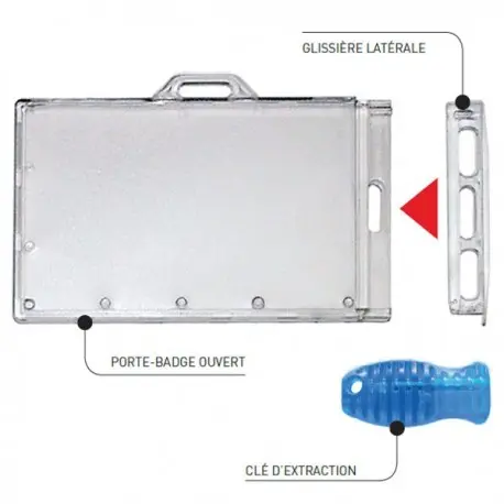 IDS76 - Porte-badges à glissière sécuritaire