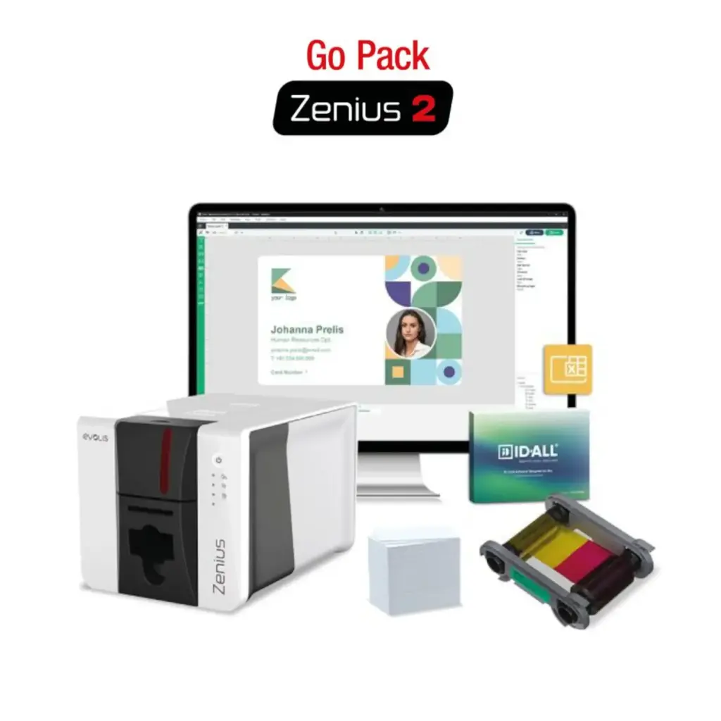 Evolis Zenius 2 GO Pack - ID Card Printer Bundle