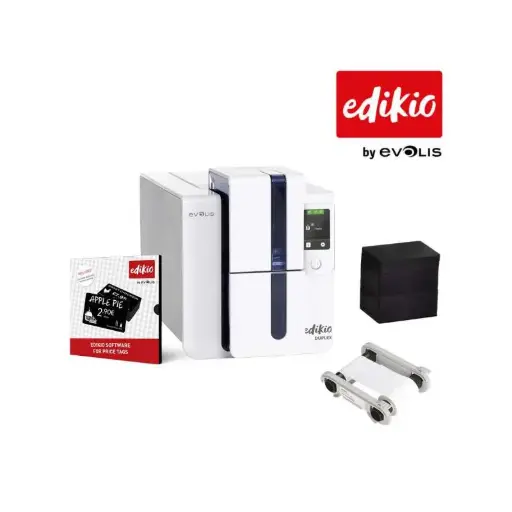 [ED1H0000CD-BS003] Edikio Duplex Price Tag - imprimante étiquettes de prix Evolis