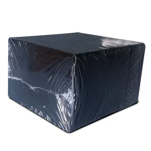 [CPVC-NO] Cartes PVC 0,76 mm - NOIR brillant (x100)