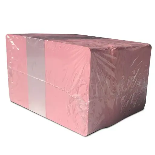 [CPVC-ROS] Cartes PVC 0,76 mm - ROSE (x100)