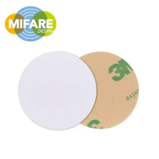 [STICKMIF1KNXP] Mifare Classic® 1K NXP EV1 Round White PVC RFID Stickers (x25)