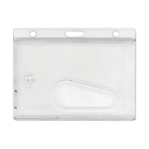 [PBRIG1001-50] Clear enclosed Rigid Card Holder, Landscape horizontal (x50)