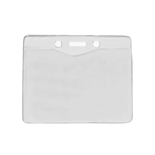 [PBSOU1001] Porte-badge vinyle horizontal cristal (x100)