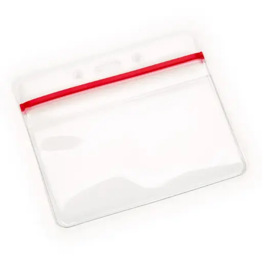 [PBSOU2004] Vinyl Badge Holder with Resealable Zip Closure (x100)